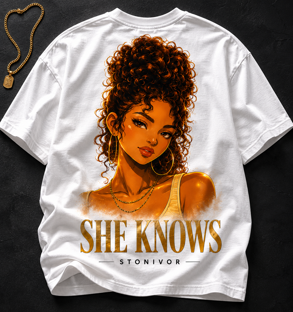 She Knows Tee — White