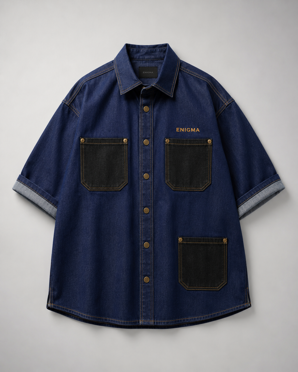 Enigma Denim Shirt — Deep Blue