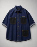 Enigma Denim Shirt — Deep Blue