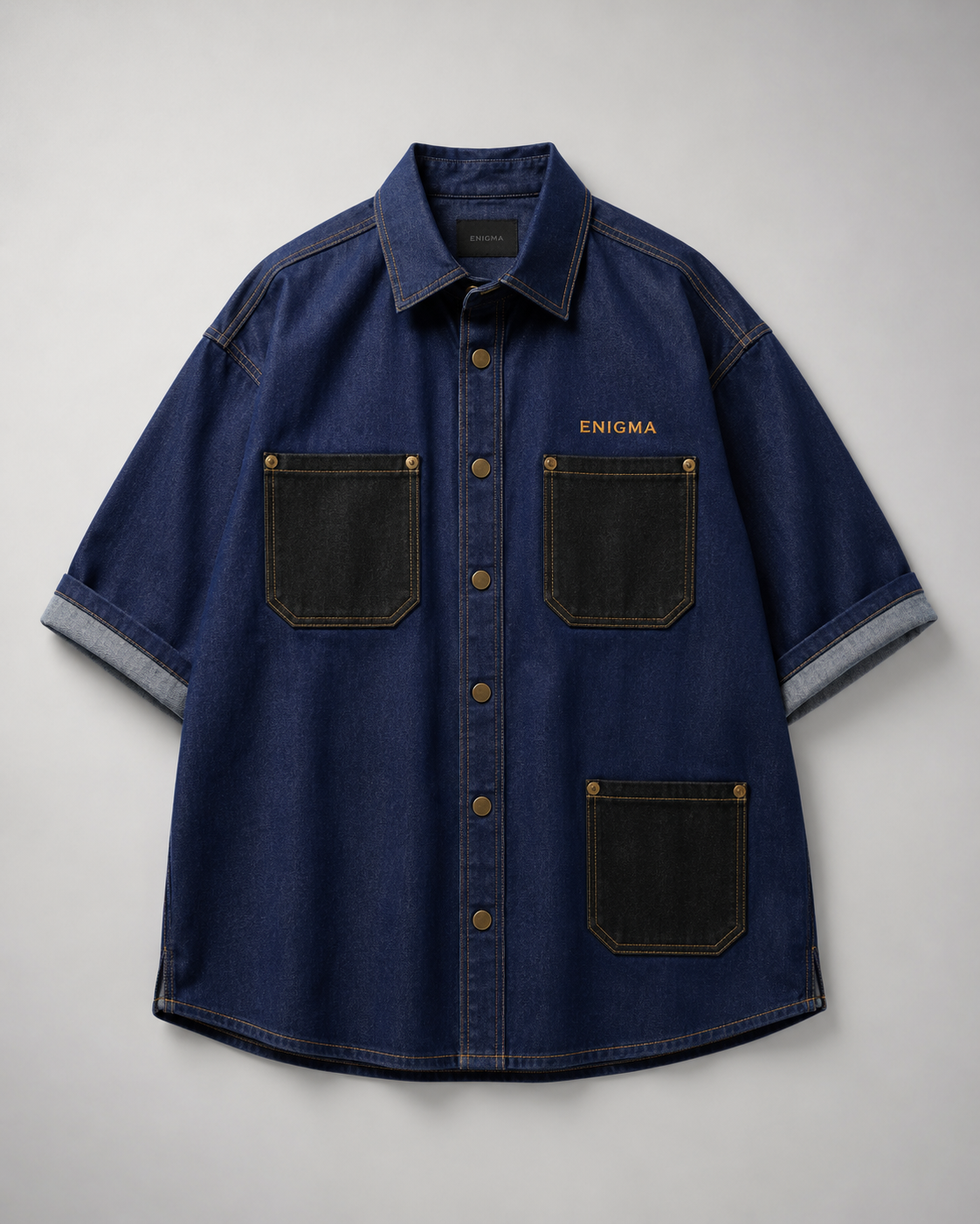 Enigma Denim Shirt — Deep Blue