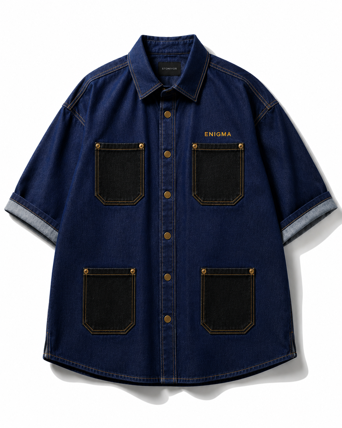Enigma Denim Shirt — Deep Blue