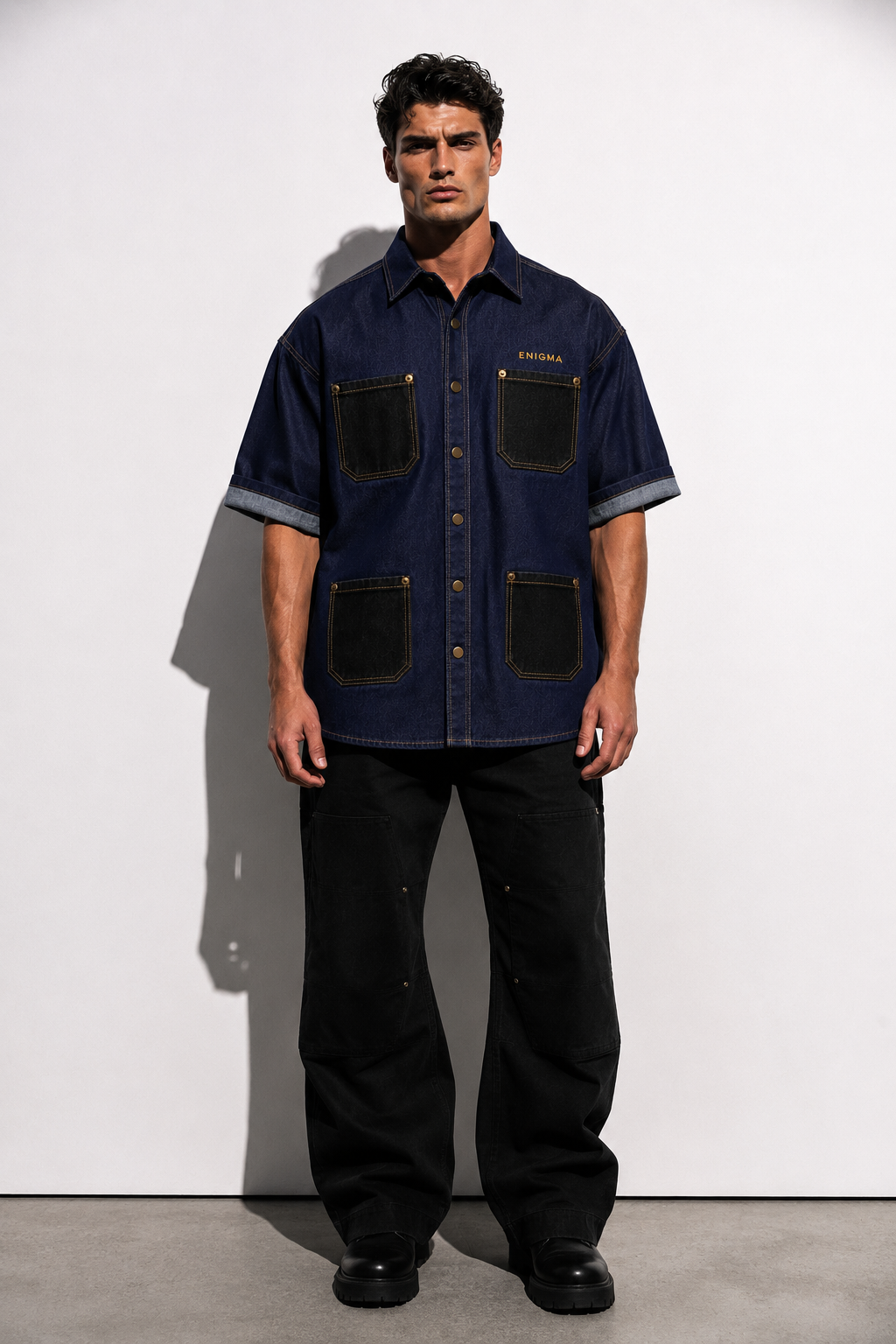 Enigma Denim Shirt — Deep Blue