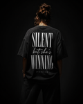 Silent But She's Winning Tee — Jet Black