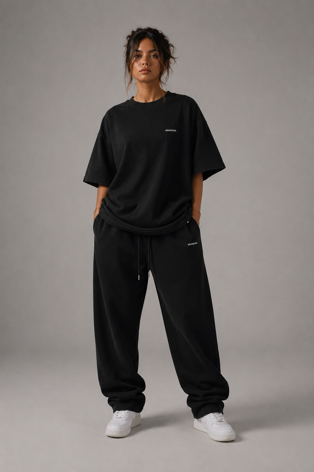 Silent But She's Winning Tee — Jet Black