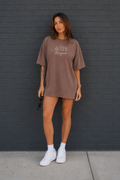 Bonjour Tee — Mocha Brown