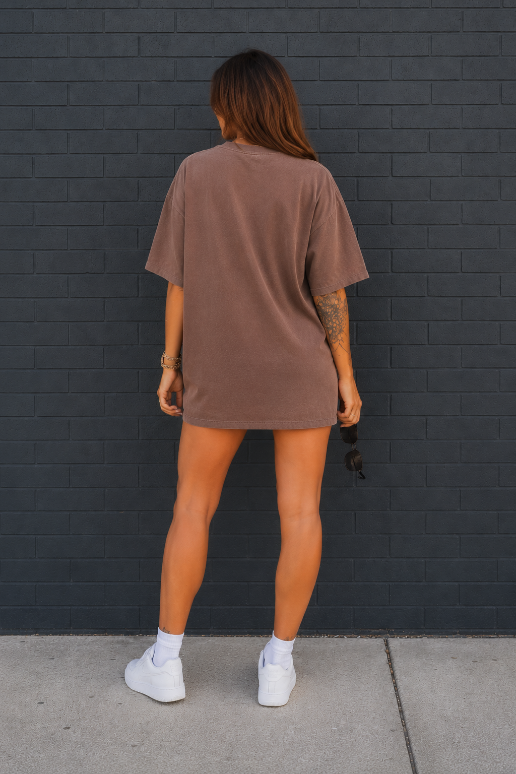 Bonjour Tee — Mocha Brown