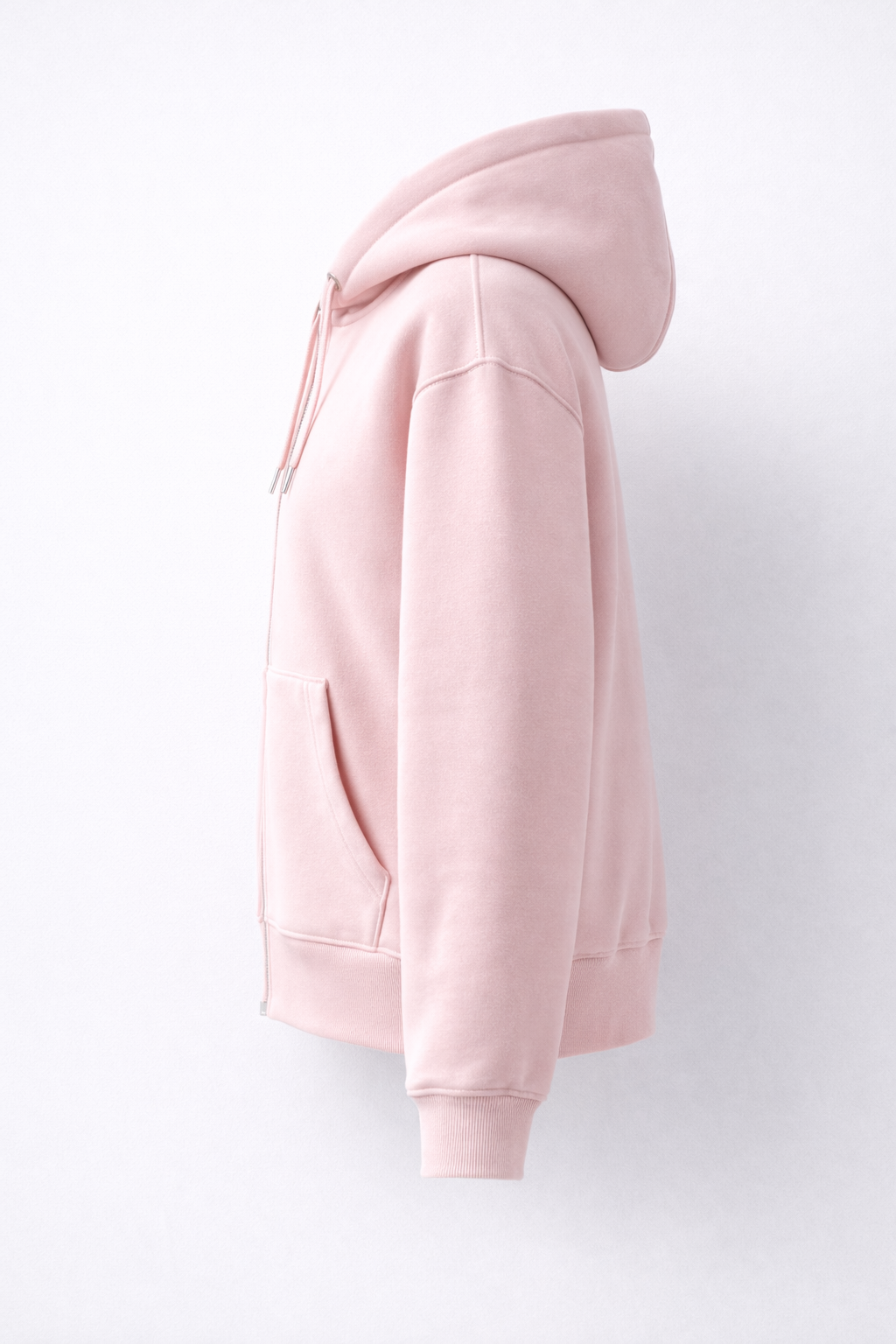 Zip Hoodie - Blush Pink