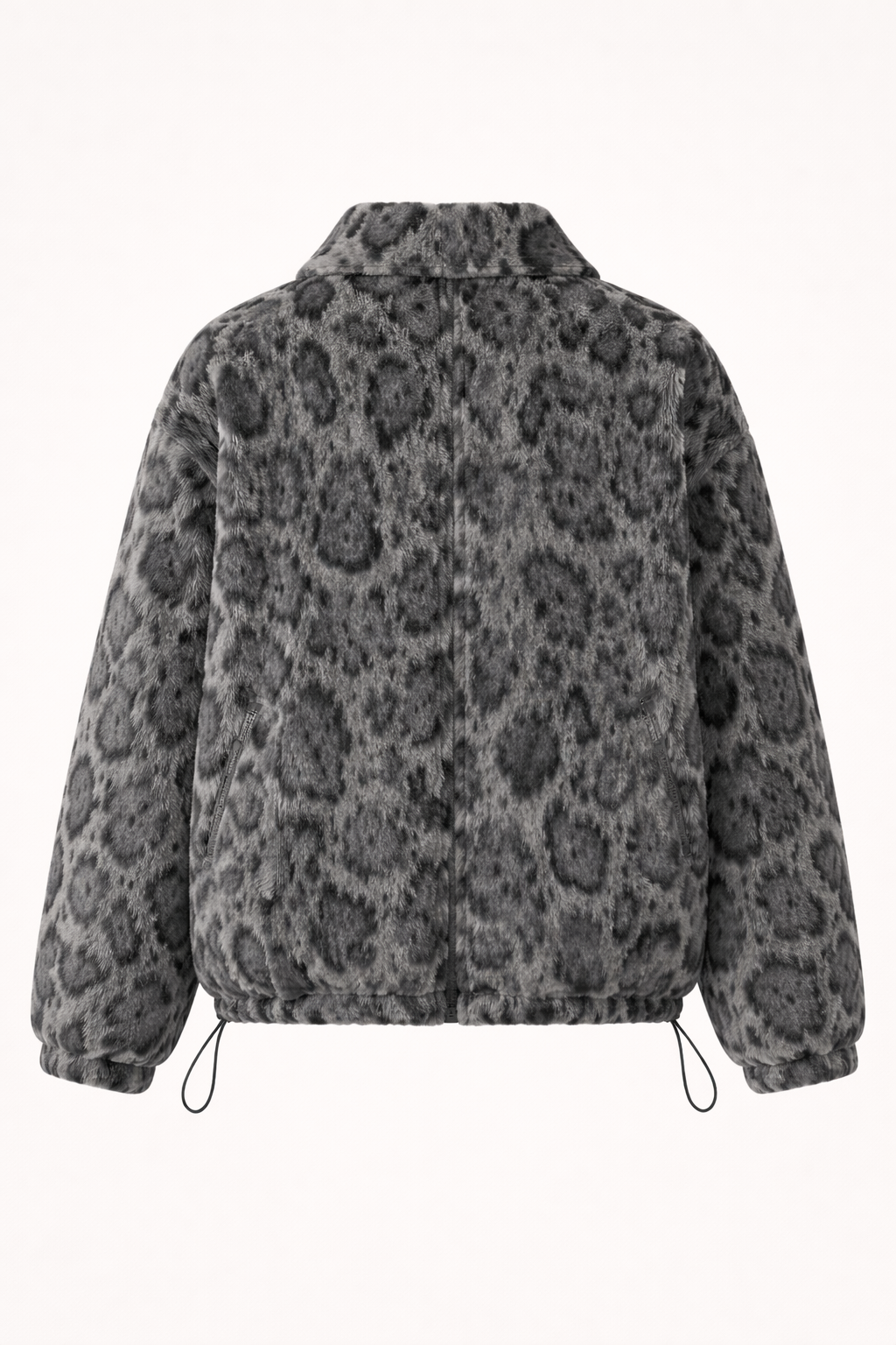 Leopard Fuzzy Zip Jacket