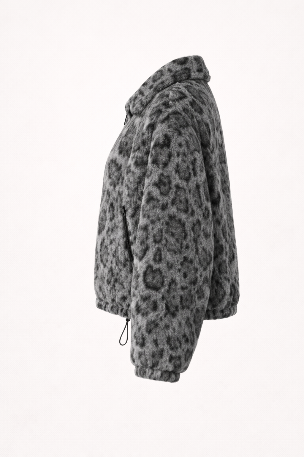 Leopard Fuzzy Zip Jacket