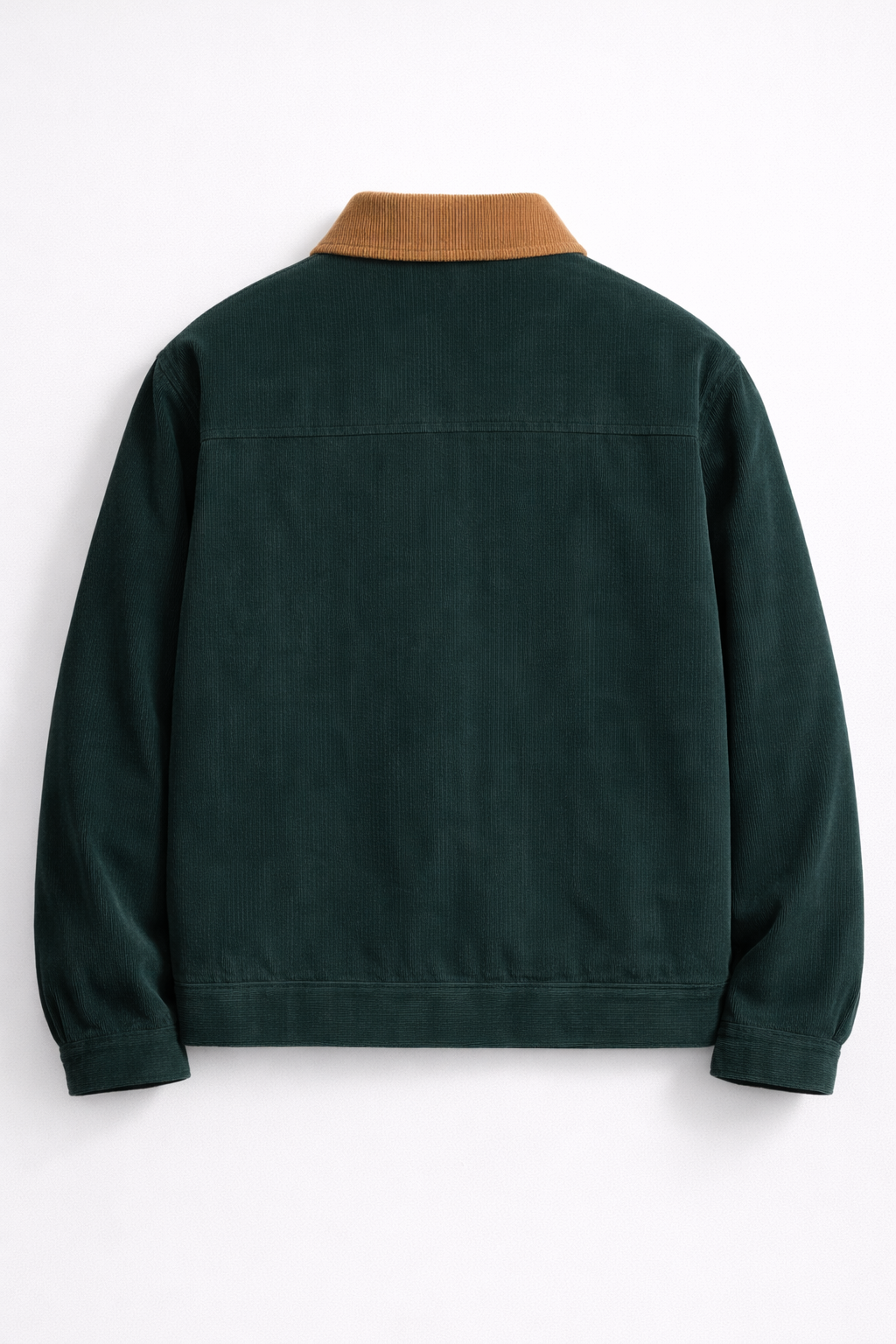 Corduroy Zip Jacket — Forest Green