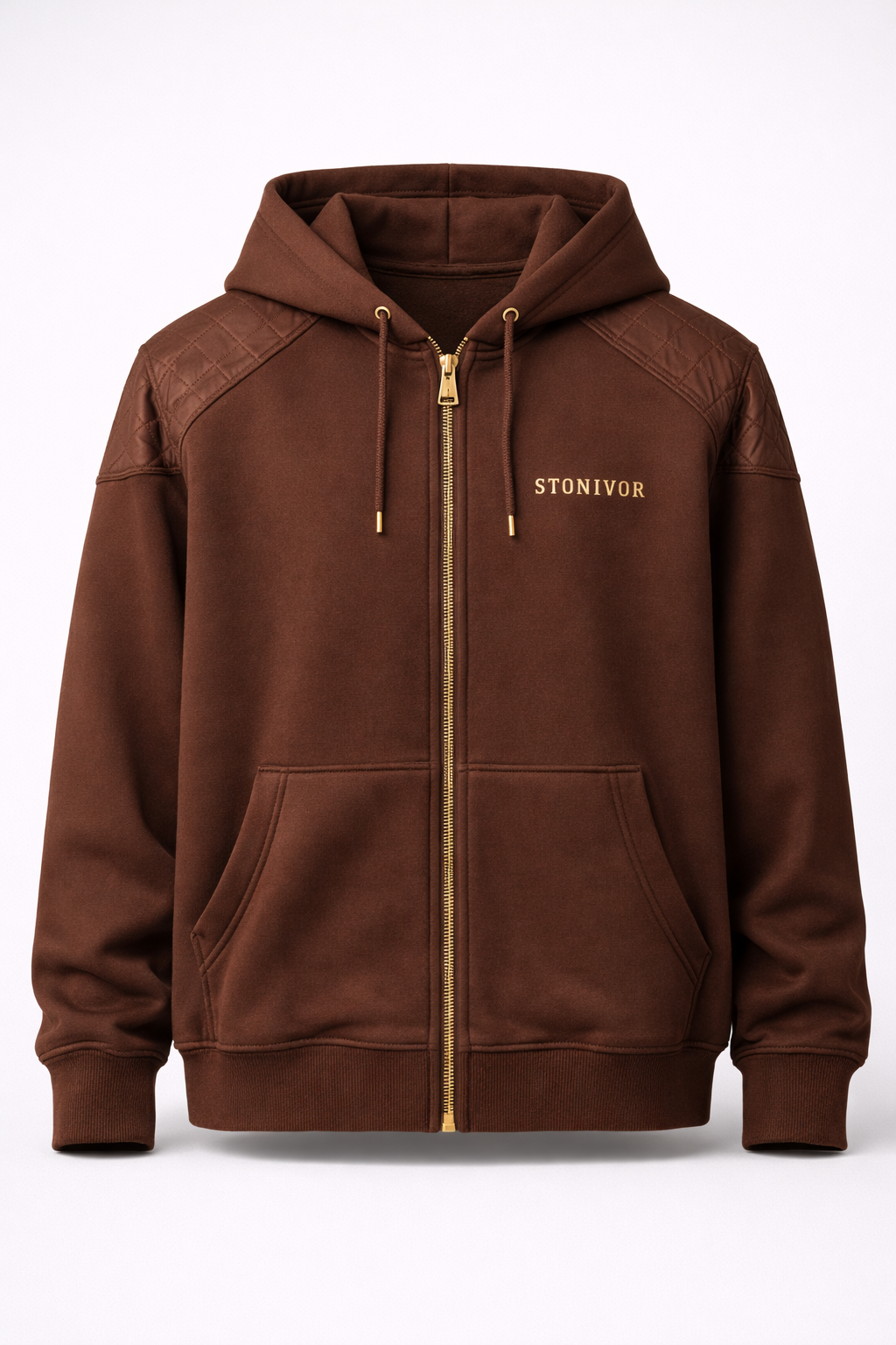 Heritage Zip Hoodie - Chocolate Brown