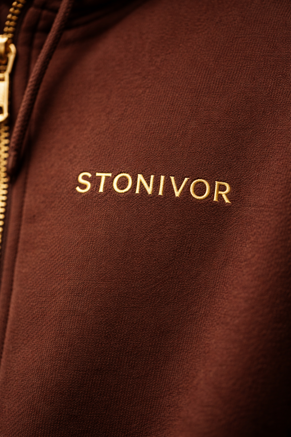 Heritage Zip Hoodie - Chocolate Brown