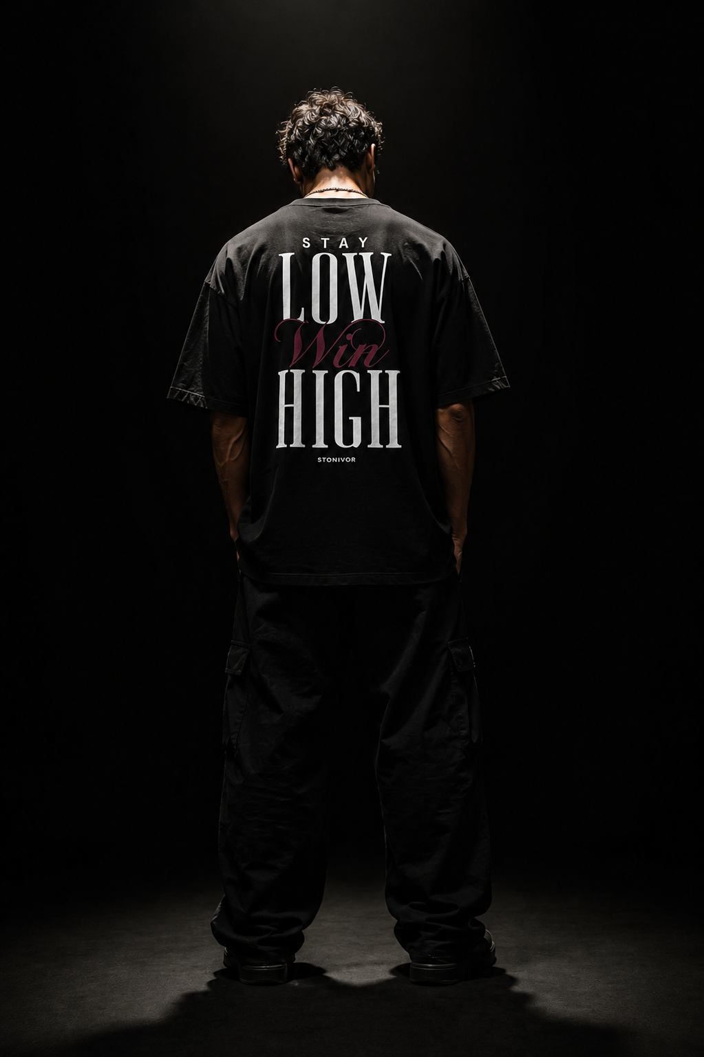 Stay Low Win High Tee ' Black