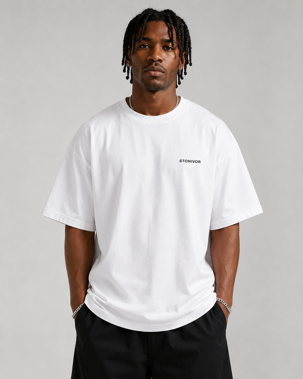 Stay Low Win High Tee ' White