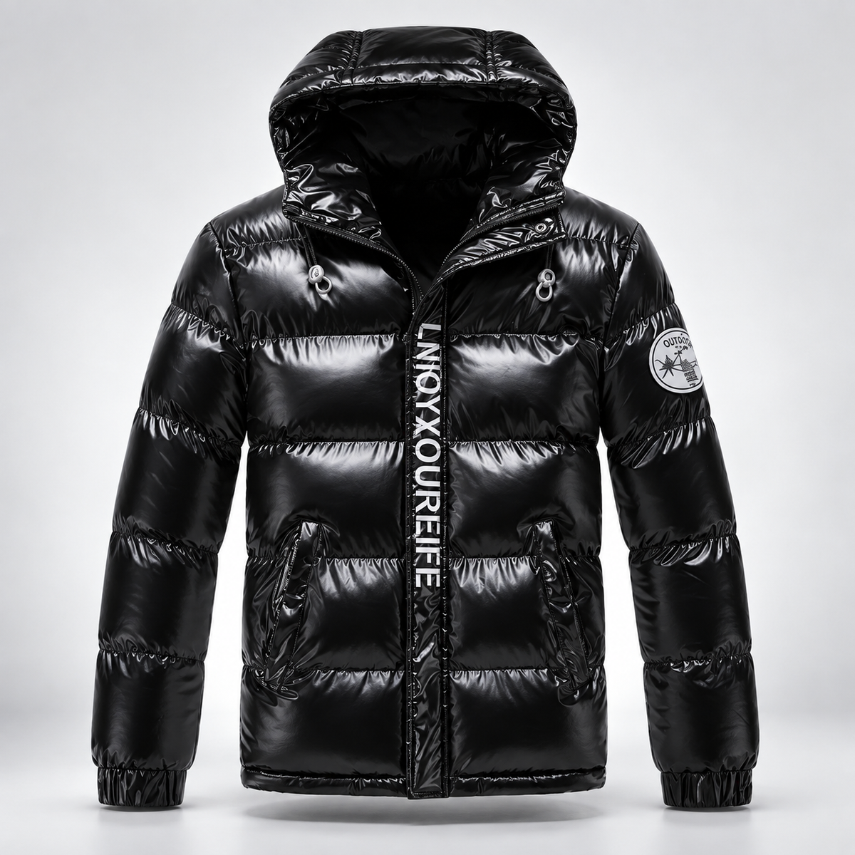 Men's Plus Size Zip Up Puffer Jacket