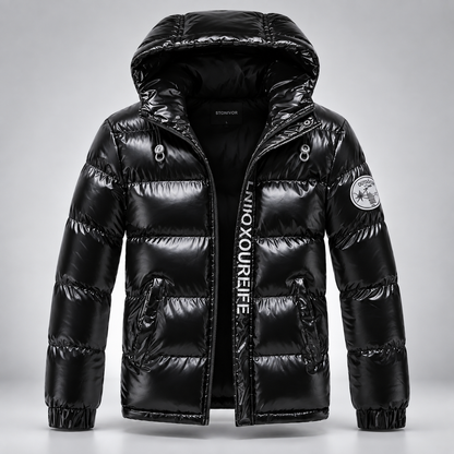 Men's Plus Size Zip Up Puffer Jacket