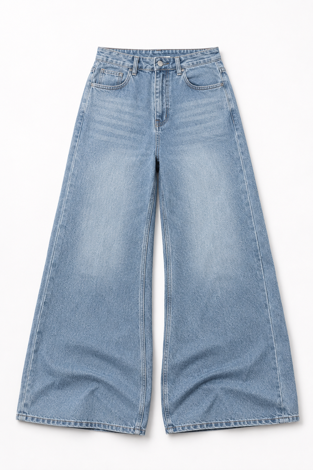 Baggy Wide Leg Jean — Sky Blue